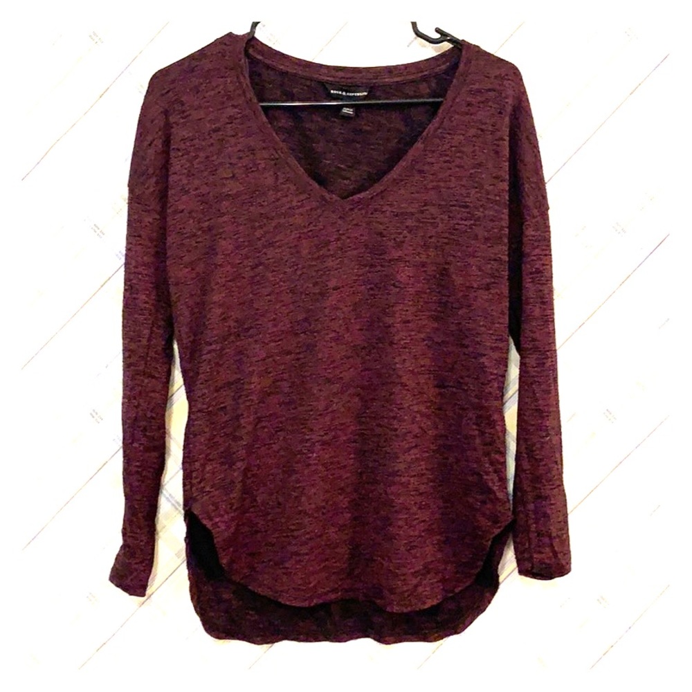 Maroon long sleeved T-shirt